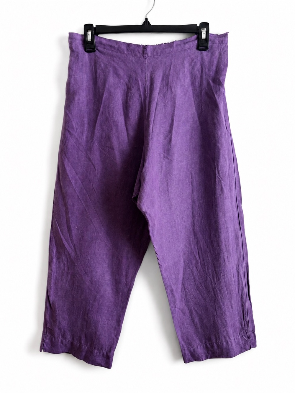 Bryn Walker Wide Leg Purple Linen Lagenlook Pants Size M